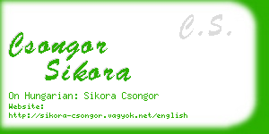 csongor sikora business card